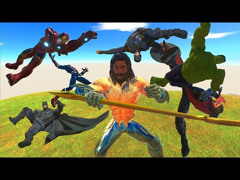 AQUAMAN VS THE AVENGERS - Animal Revolt Battle Simulator