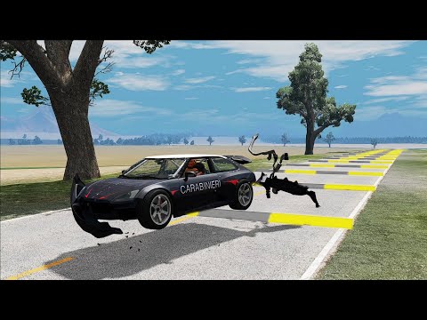 Cars vs 100 Speed Bumps #3 – BeamNG Drive #beamngdrive #car #BeamngCrash #Cargame