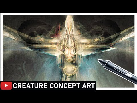 Creature Design / 3d sculpting Zbrush to Photoshop . Creature Concept Art