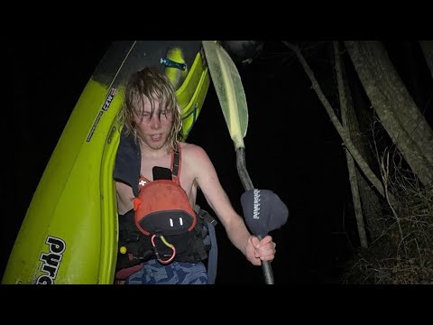 Whitewater kayaking video extreme ear dip to swim