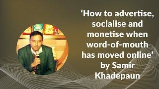How to advertise, socialise and monetise when word-of-mouth has moved online by Samir Khadepaun at Indian Restaurant Congress 2014 image
