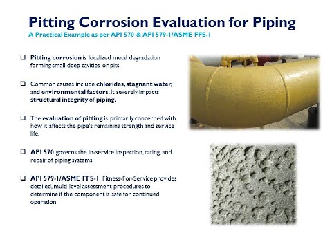 Pitting Corrosion Evaluation for Piping - A Practical Example as per API 570 & API 579-1/ASME FFS-1