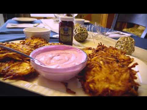 Latkes with Beetroot and Horseradish Sour Cream