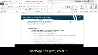 Excel Module 5 SAM Project B Jefferson School District