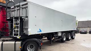 Stas SA345K 58m3 Liftas + Naloop stuuras 10T assen Klep/Deuren tipper semi-trailer | Image 4 - Autoline