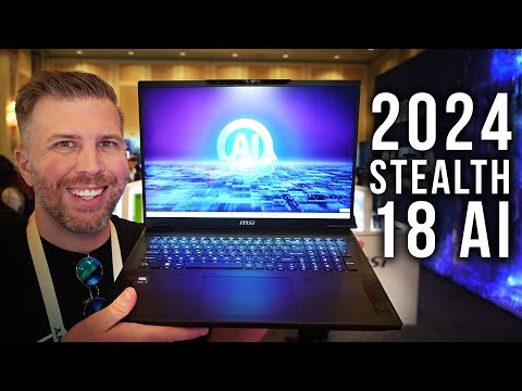 video - MSI Stealth 18 AI, Intel Ultra 9-185H, RTX 4080, 32 GB DDR5-5600, 1 TB SSD, UHD+ 120 Hz Mini-LED
