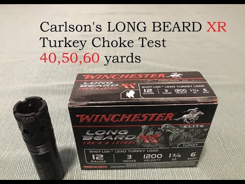 Carlson's Long beard  XR choke tube review /Winchester Long Beard Turkey load Review/650 choke tube