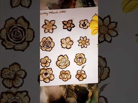 diff types of flowers #meh#mehndiart #henna #mehndidesign #flowers