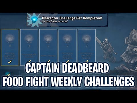 Captain Deadbeard Food Fight Challenges! Anchor's Away Vanquishes! (PvZ: Battle for Neighborville)