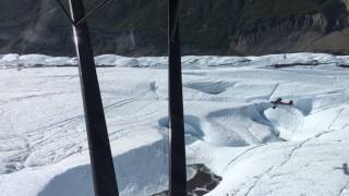 Chasing Rob up the Matanuska Glacier