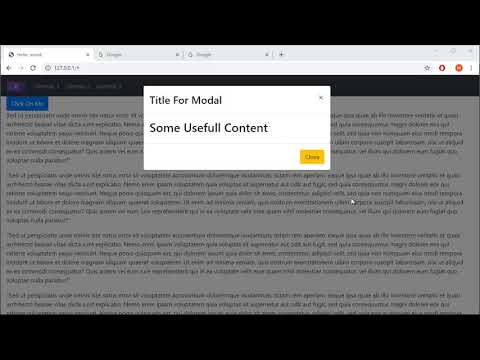 Bootstrap 4 Tutorial - 18 - Modals