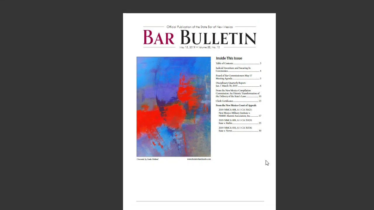 Bar Bulletin - eReader Issue Tutorial