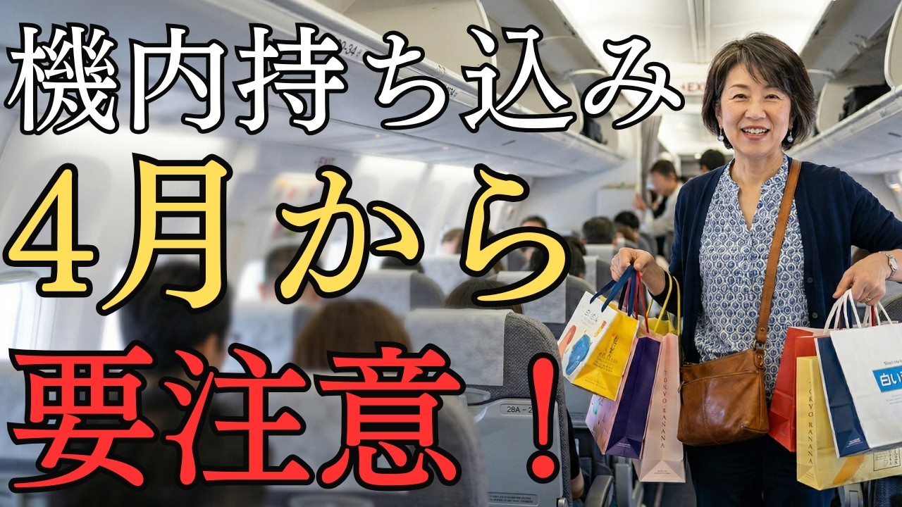 【知らないと困る】2026年4月からの機内持ち込み変更点