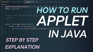 how to run applet program in java vscode | java applets part 1 | vuzzare