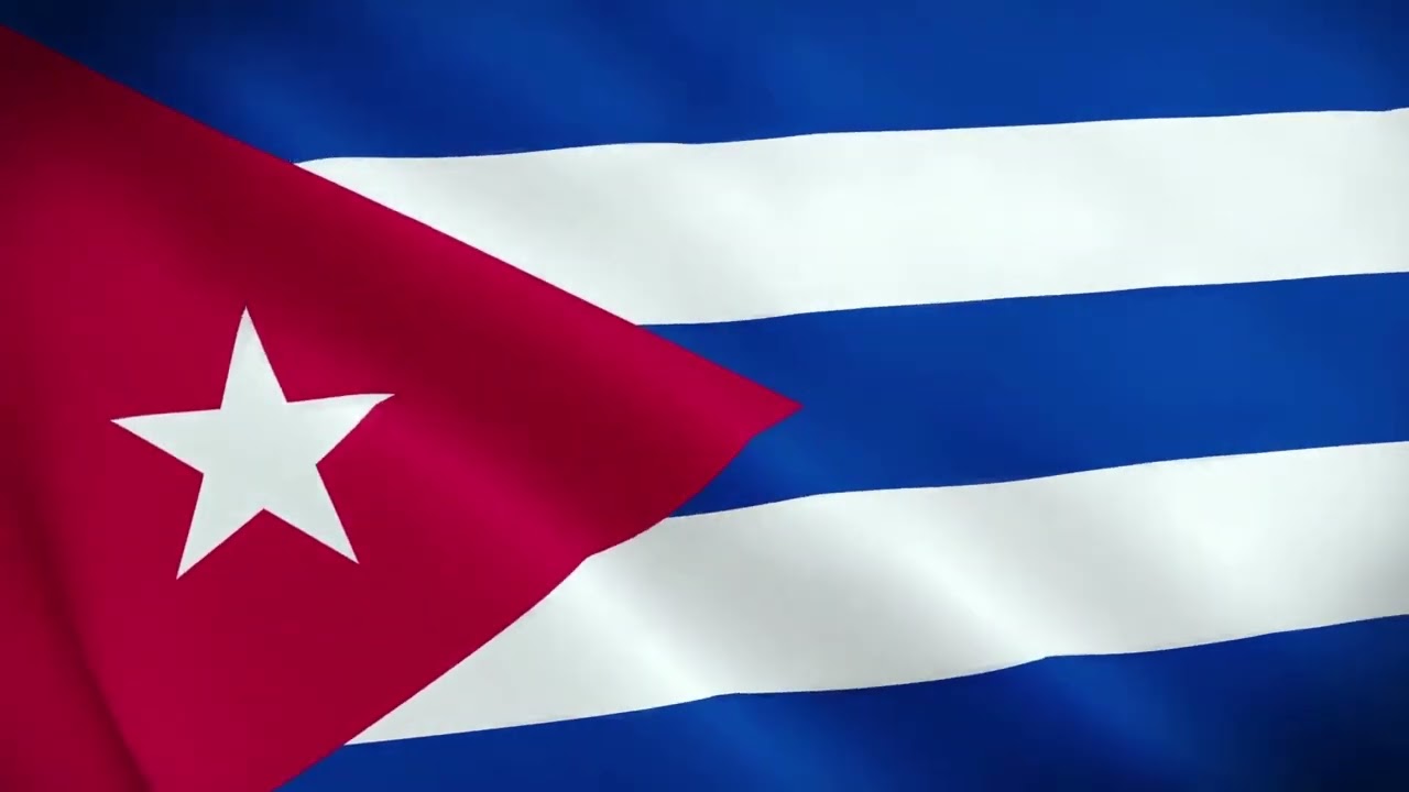 [10 Hours] Cuba Flag Waving - Video & Audio - Waving Flags