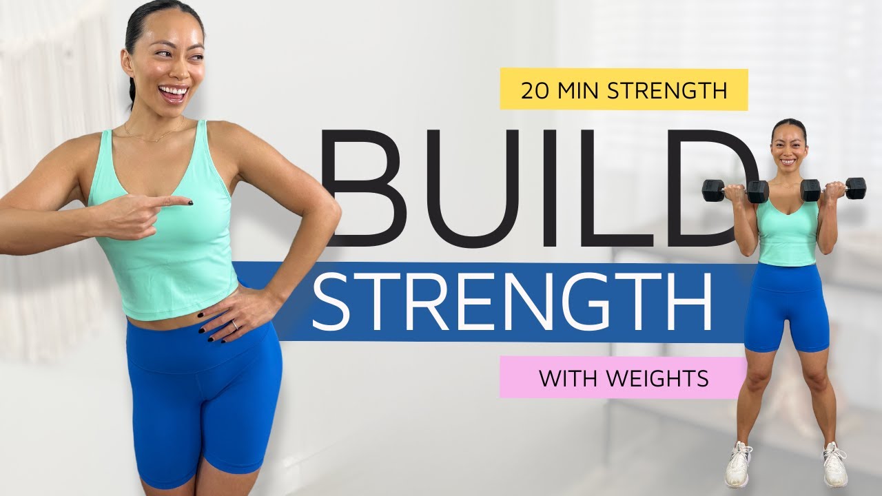 20 Min Beginner Weight Training For Women (Step-by-Step, Workout from Home)
