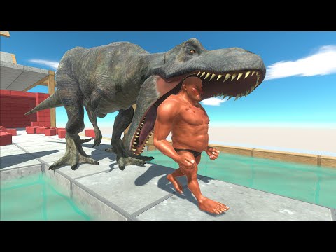 Run away from New T-rex attack - Animal Revolt Battle Simulator