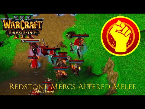 Warcraft 3 Reforged: Altered Melee - Redstone Mercenaries vs. 3 Normal AI Opponents