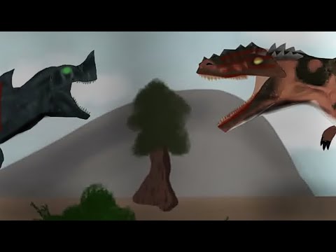 Giganotosaurus VS Gojirasaurus (Dino Crisis 2 VS Carnivores Triassic) - DC2 FIGHT ANIMATION 