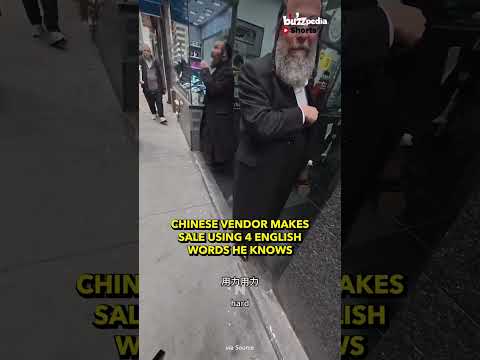 Chinese Vendors Makes Sale Using 4 English Words He Knows