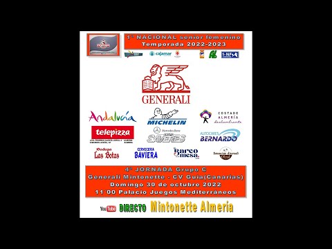 1DF, JORNADA 4. GENERALI MINTONETTE ALMERIA - CD VOLEIBOL GUIA