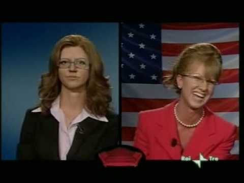 Caterina Guzzanti "Maria Stella Gelmini e Sarah Palin" - Intervista doppia - Parla con me