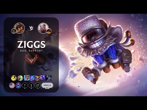 Ziggs Support vs Rakan - NA Grandmaster Patch 13.9