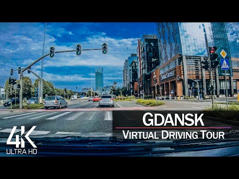 【4K 60fps】¾ HOUR RELAXATION FILM: 🚗 «Driving in Gdansk & Gdynia (Poland)» Ultra HD (for 2160p TV)
