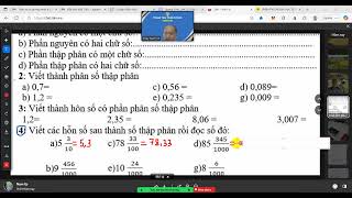 Toán 5. Chuyển hỗ số sang số thập phân | ToanETM-0869386673