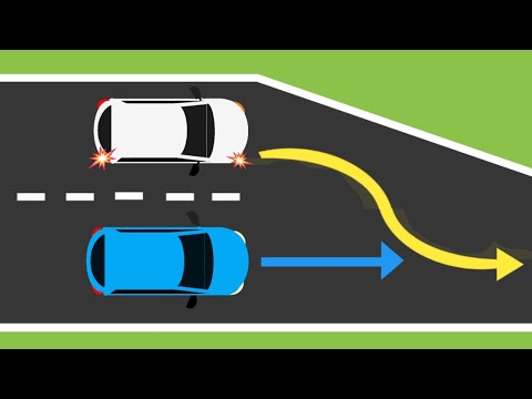 Road merging rule: Which car must give way