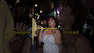 British lady thinks America doesn’t accept mixed people!? #streetinterview #america #shorts #british