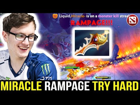 Watch MIRACLE get RAMPAGE and try hard in a game with Monkey King