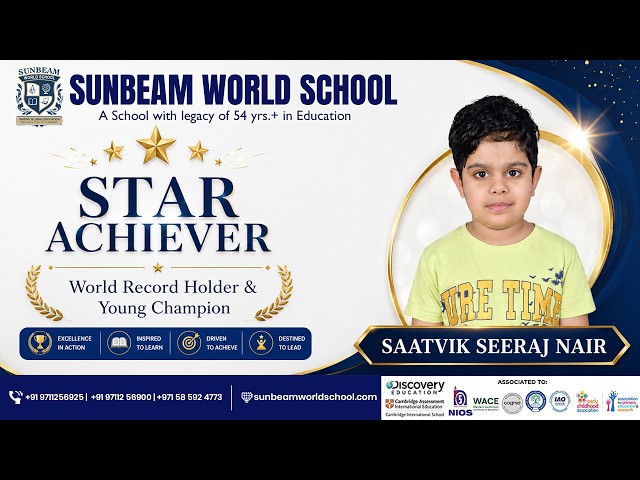 🌟 Sunbeam World School Podcast | Young Achiever Spotlight 🌟