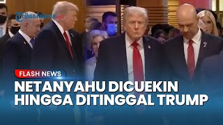 Momen Netanyahu Dicuekin! Sempat Ditinggal Trump saat Jalan di Parlemen Israel, Hubungan Retak?