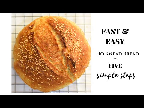 No Knead Bread Dutch oven /No knead bread without Dutch oven : In 5 simple steps
