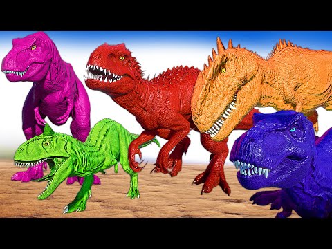 Dinosaurs Battle Cage ! X-MEN Mosasaurus Vs Ant-Man Spinosaurus & T-REX Jurassic World Evolution 2