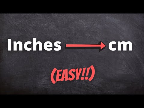How to convert inches to cm