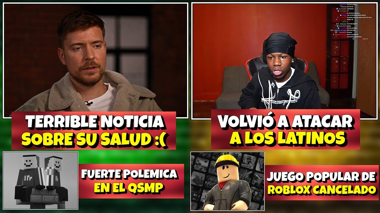 TERRIBLE NOTICIA SOBRE LA SALUD de MrBEAST | RAKAI VOLVIÓ A ATACAR A LOS LATINOS | POLEMICA EN QSMP