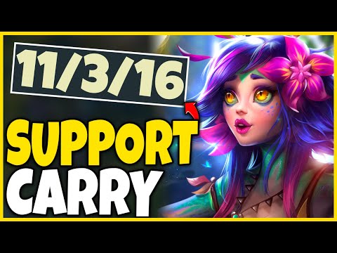 RANK 1 NEEKO SUPPORT HARD CARRIES ENTIRE TEAM (INSANE 1V5) - League of Legends