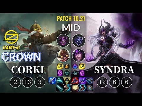 OZ Crown Corki vs Syndra Mid - KR Patch 10.21