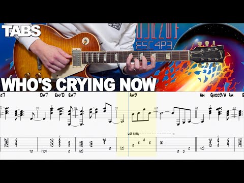 Journey - Who's Crying Now | Guitar cover WITH TABS | Extended OUTRO SOLO |
