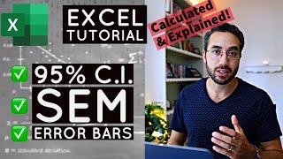 Calculate Standard Error of the Mean, Custom Error Bars, and 95% Confidence Intervals in Excel