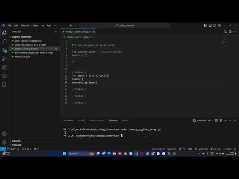Empty An Given Array Javascript Interview Q 5