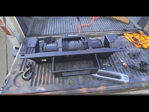 Rough Country Hidden Winch and Harbor Freight Badland Winch Instal review on a Chevy Silverado