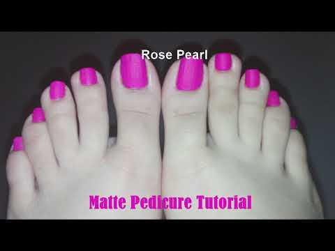 Matte pedicure Matte Pedicure - Nail Polish Swatches- Product Review- Toe Nail Art Tu