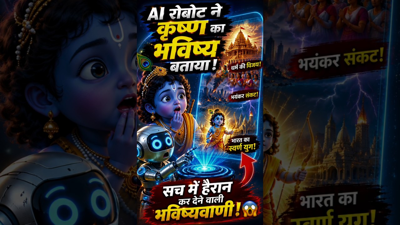 👉 😱 AI ने कृष्ण का Future देख लिया… फिर जो हुआ वो चौंका देगा! 🤖🦚 |#shorts #trending #ytshorts #viral
