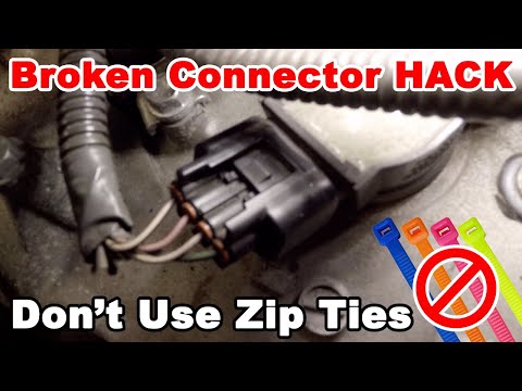 Repair Hack - How To Fix Broken Wiring Sensor / Connector Plug Clip To Make A Factory Looking Repair