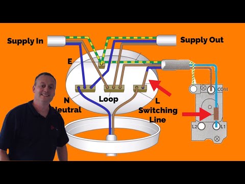 3 Plate Loop-In Method Connections Explained for Wiring a Domestic Lighting Circuit