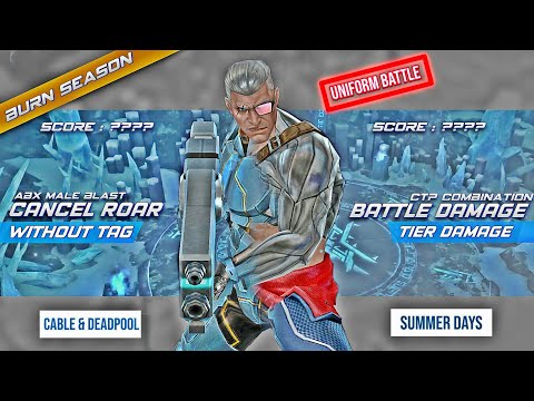 Damage Comparison Cable Uniform (C&D) VS (SummerDays) Abx Male Blast - Marvel Future Fight Who Win ?