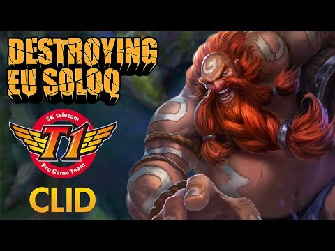 Destroying EU SoloQ: SKT T1 Clid - Gragas Jungle - KDA 10/3/22